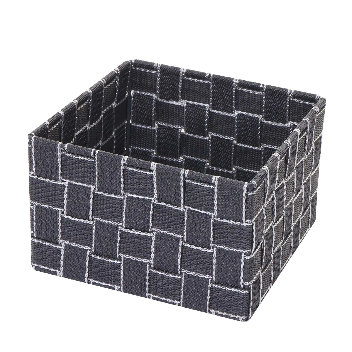 Decoshop26 Panier déco gris foncé