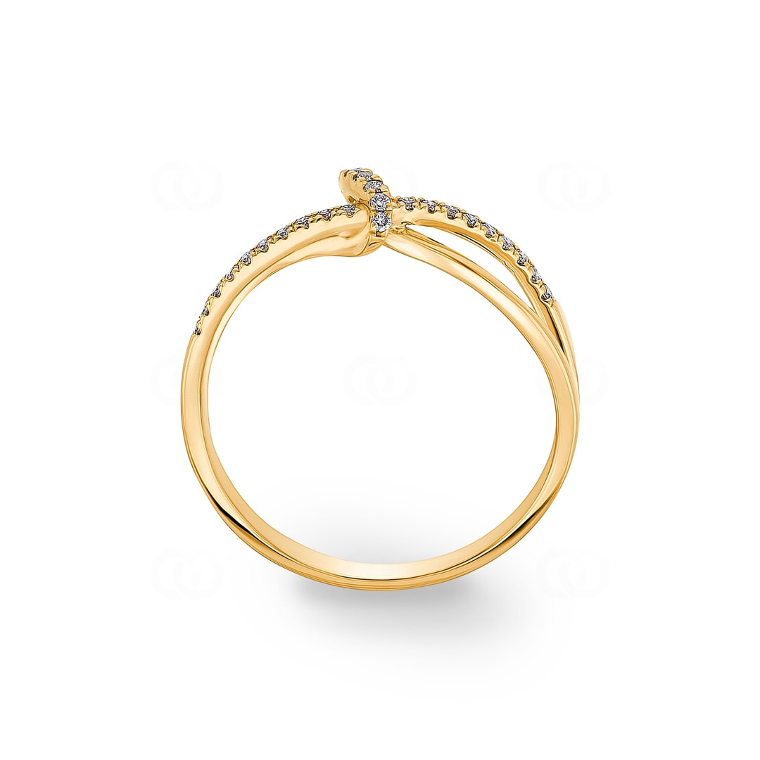 Ring 750/18 K Gelbgold mit Diamanten 0.10 ct H/si
