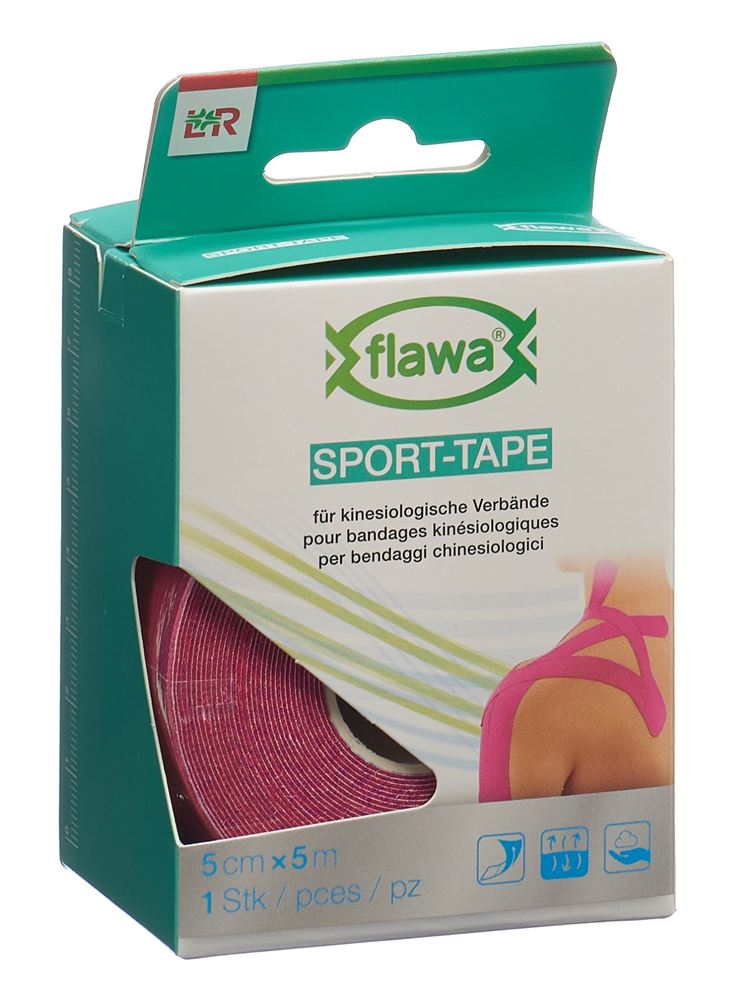 FLAWA Sport-Tape 5cmx5m pink 1 Stk