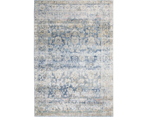 Vloerkleed Frisé Belcanto blauwbeige 133x190 cm