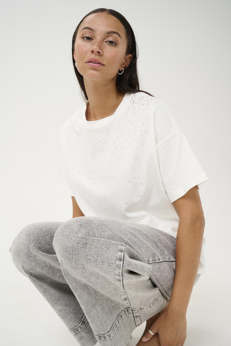 Kaffe witte dames t-shirt