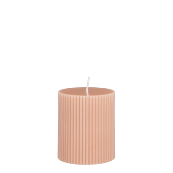 Pilaar kaars licht roze - h8xd7cm