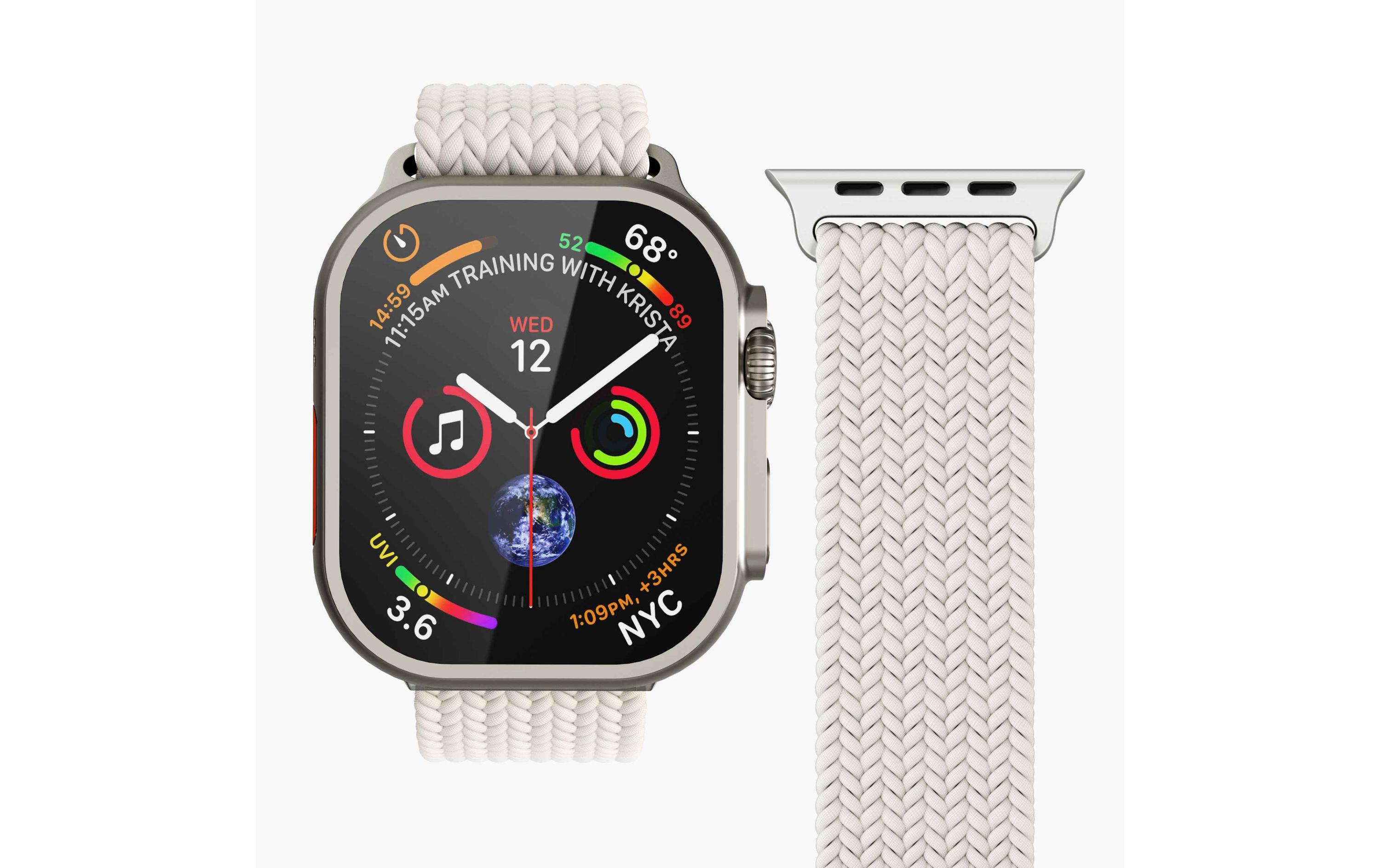 Armband Woven Loop Apple Watch 40/41/42 mm Cream BlackArmband für Apple Watch 40/41/42 mm