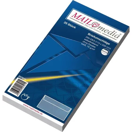 MAILmedia Briefumschläge Kompakohne Fenster, weiß, selbstklebend, 200 Stück