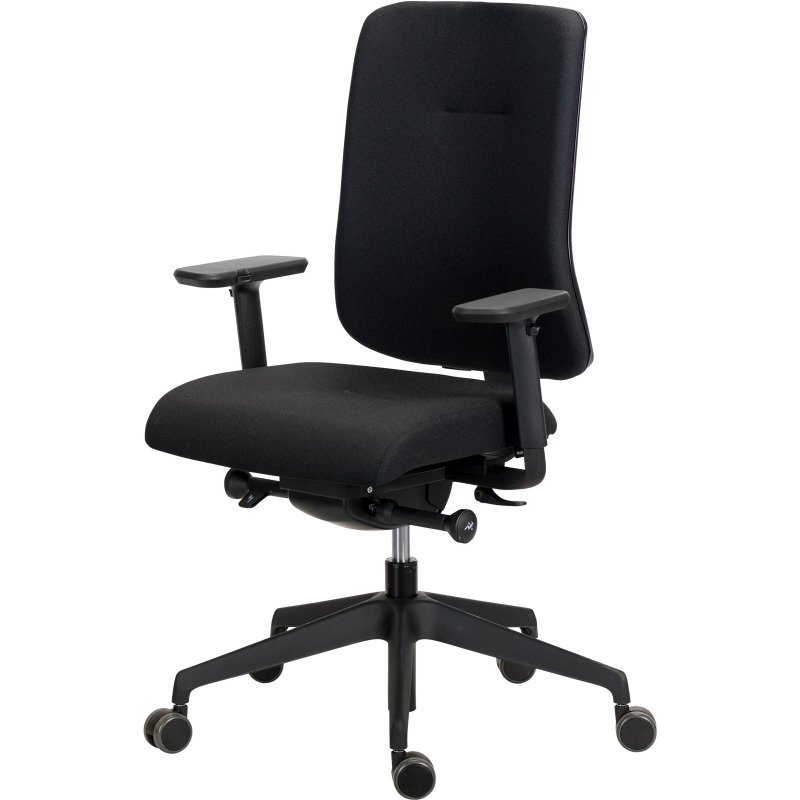 Chaise de bureau ergonomique Sitizen - Mécanisme synchrone - Tissu  - avec ou sans accoudoirs - Pieds noirs