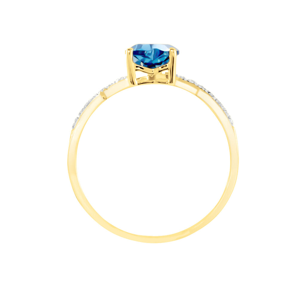 Bague Or Jaune Clothilde Topaze Oxydes De Zirconium