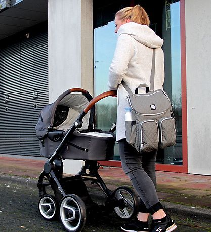 Dooky Pusletaske Rygs?k - 2 i 1 - Grey Melange