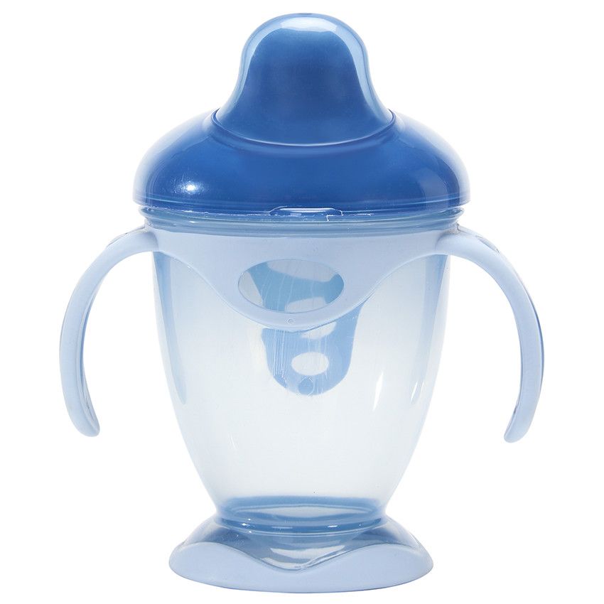 Tasse d'apprentissage à anses 180 ml bleu - Ecru
