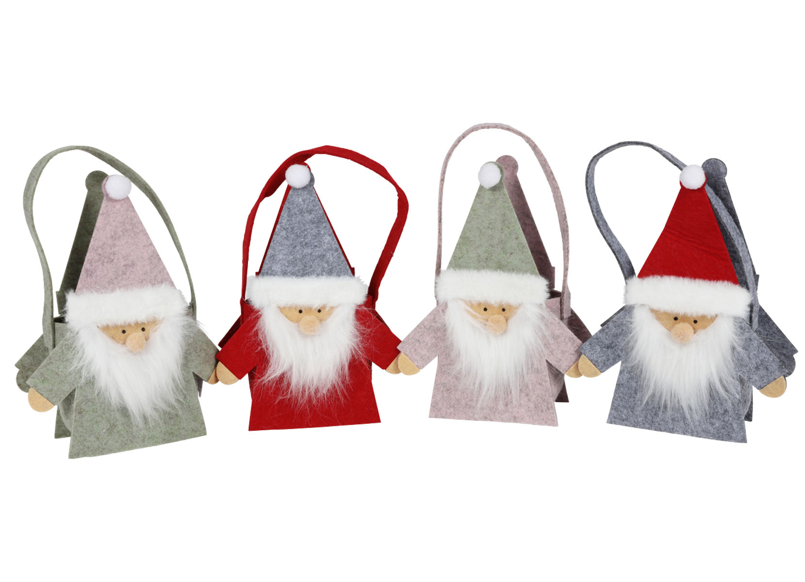 Weihnachtsdeko Filz-Tasche Santa 20x30x7,5cm