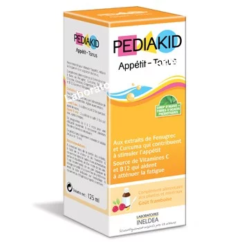 Sirop Appétit-Tonus - goût Framboise Pédiakid - 125ml