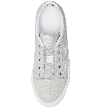 Hummel Sko - HMLBase Court Glitter Jr - Sølv