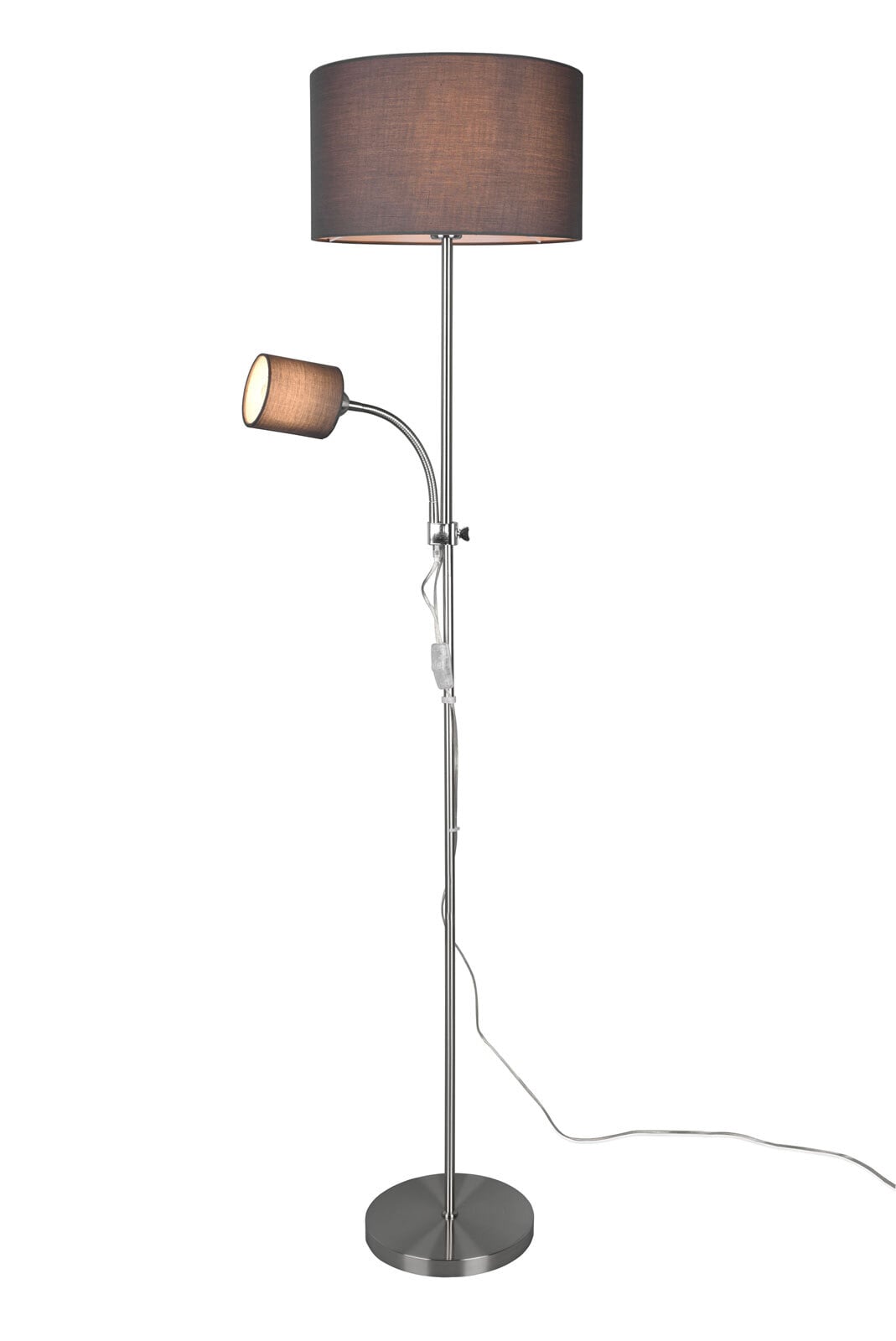 Retrofit Stehlampe OWEN nickelfarbig