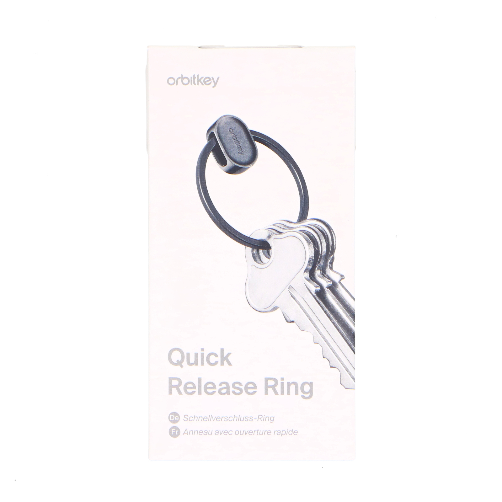 Zwarte stalen Orbitkey ring