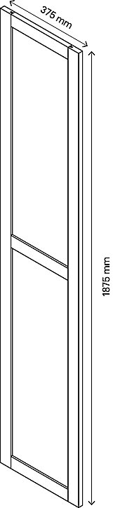 Porte battante verre transparent effet chêne grisé GoodHome Atomia H. 187,2 x L. 37,2 cm