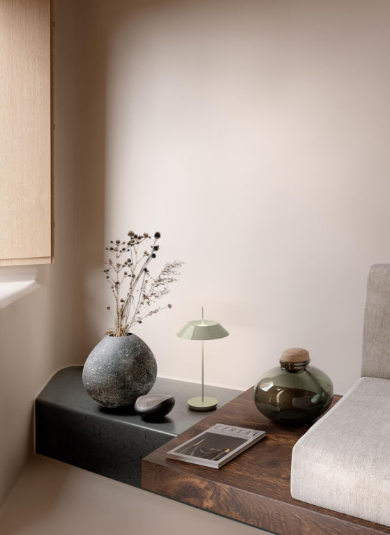 Vibia Mayfair Mini 5495 tafellamp LED oplaadbaar Warm White