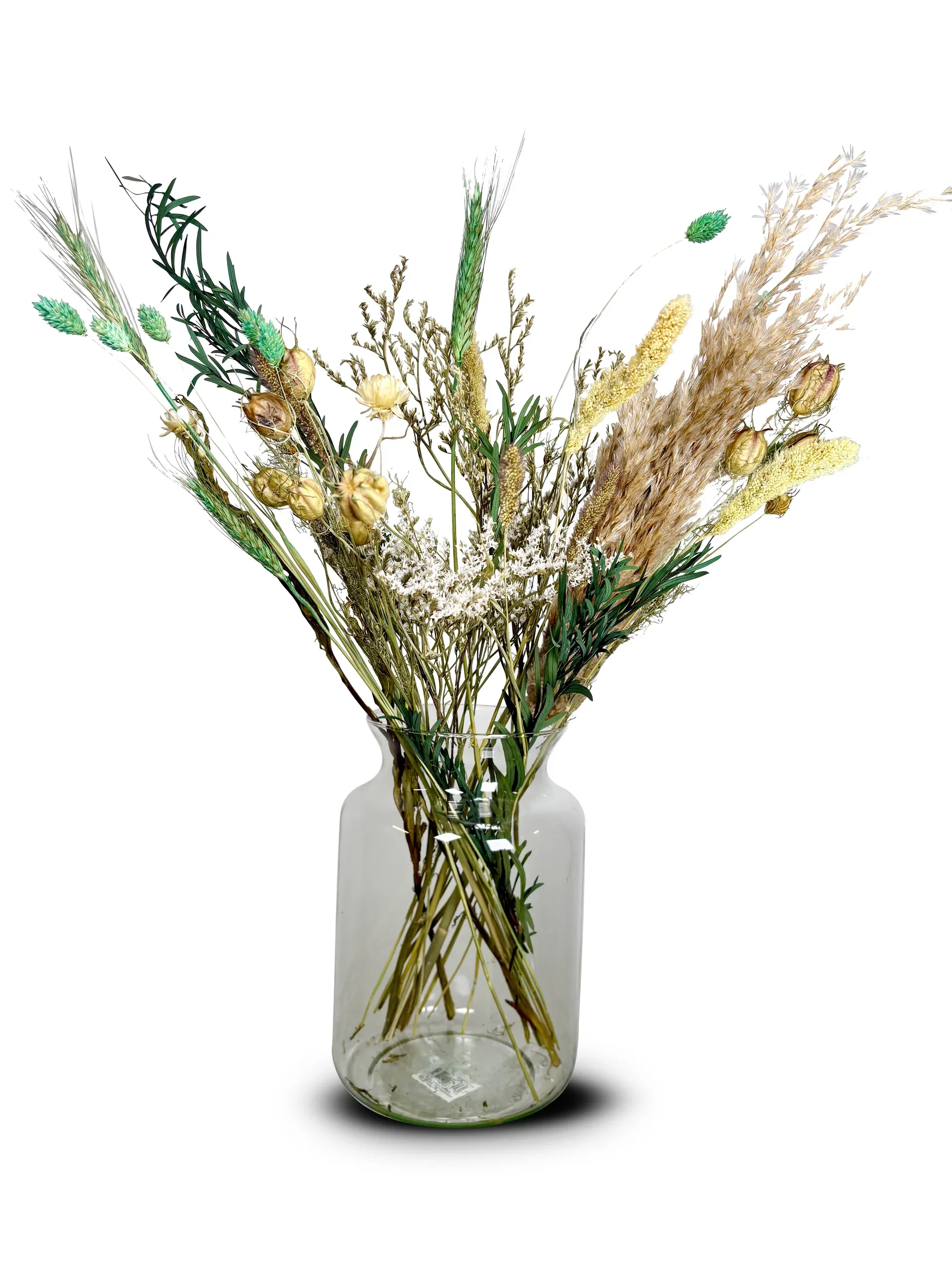 Bukett med tørkede blomster Grønn Høyde 90 cm