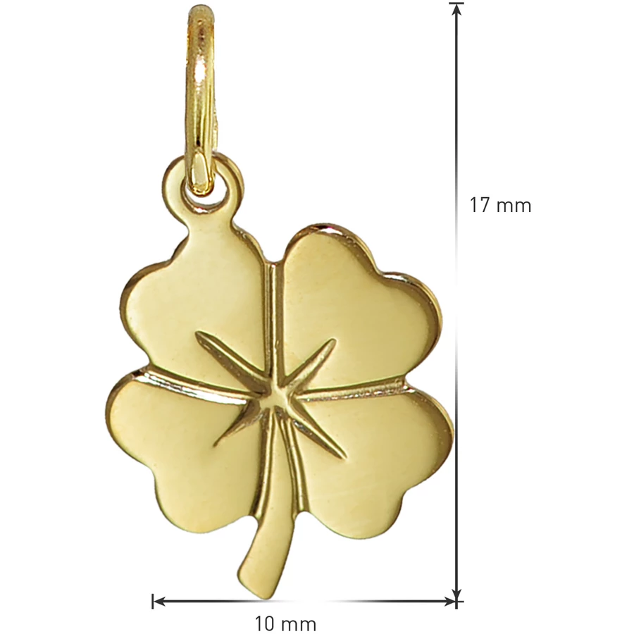 trendor Kleeblatt Anhänger Gold 333 (8 Karat) + goldplattierte Halskette gold