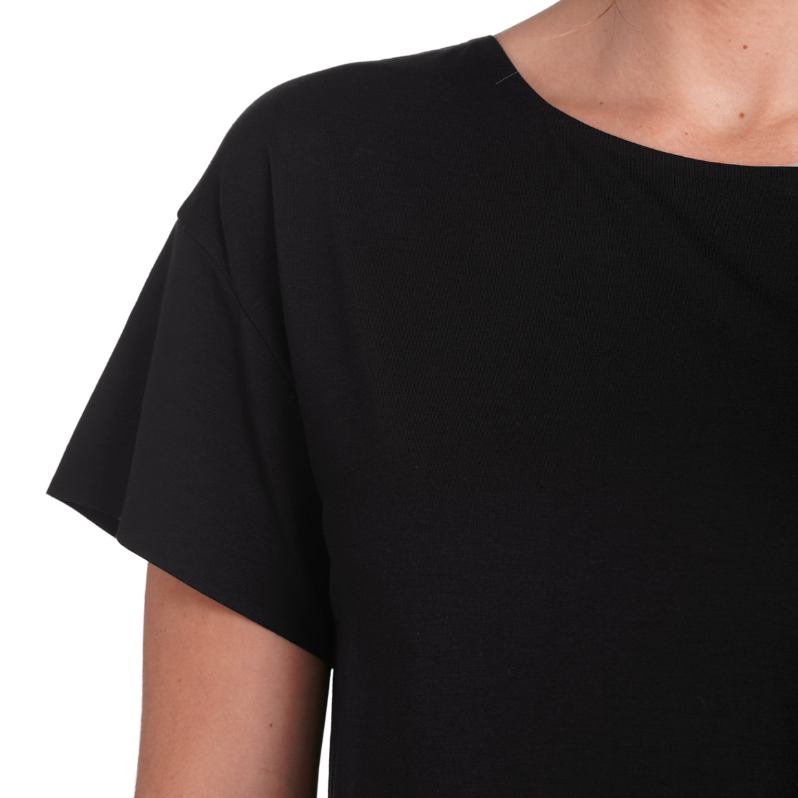 Gina Sports Damen Sport T-Shirt unifarben schwarz