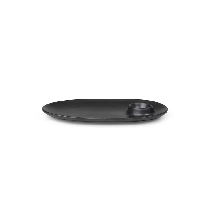 Ferm Living - Flow Frühstücksteller, schwarz