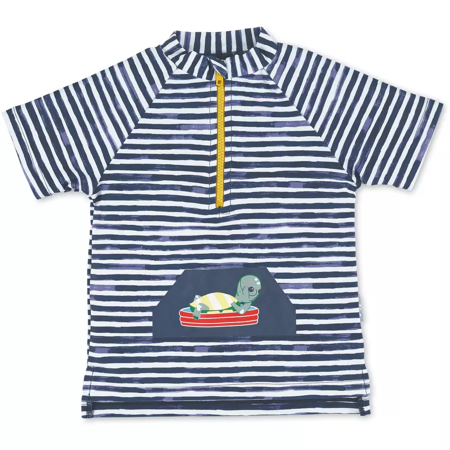 Sterntaler Kurzarm-Schwimmshirt Schildkröte marine