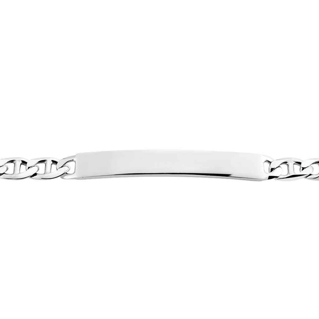 Bracelet Identité Argent Blanc Bobbi