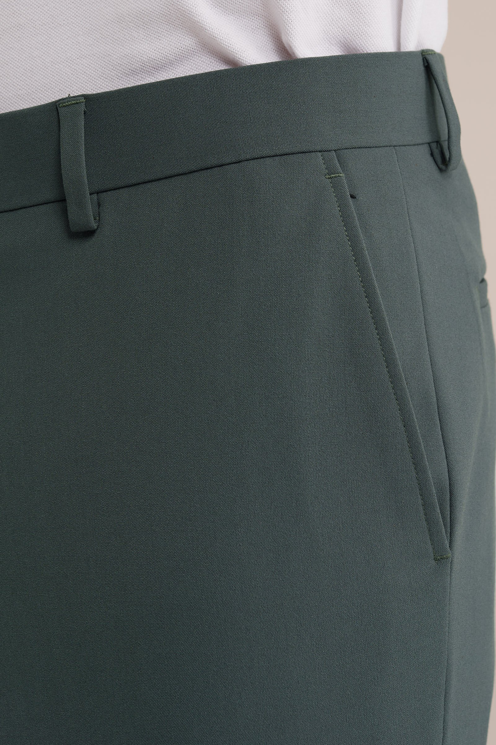 slim fit pantalon Fundamentals Groen
