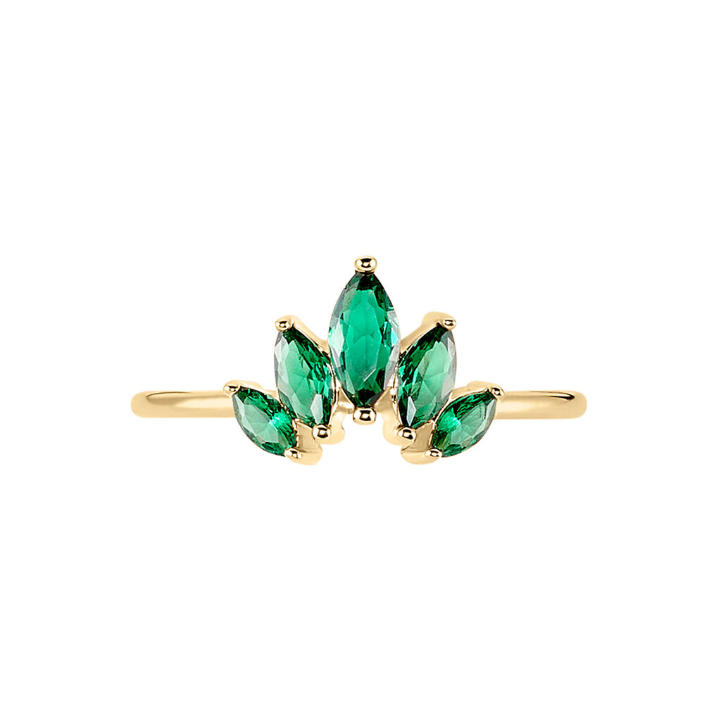 Bague Amazonia Plaqué Or Jaune Oxyde De Zirconium