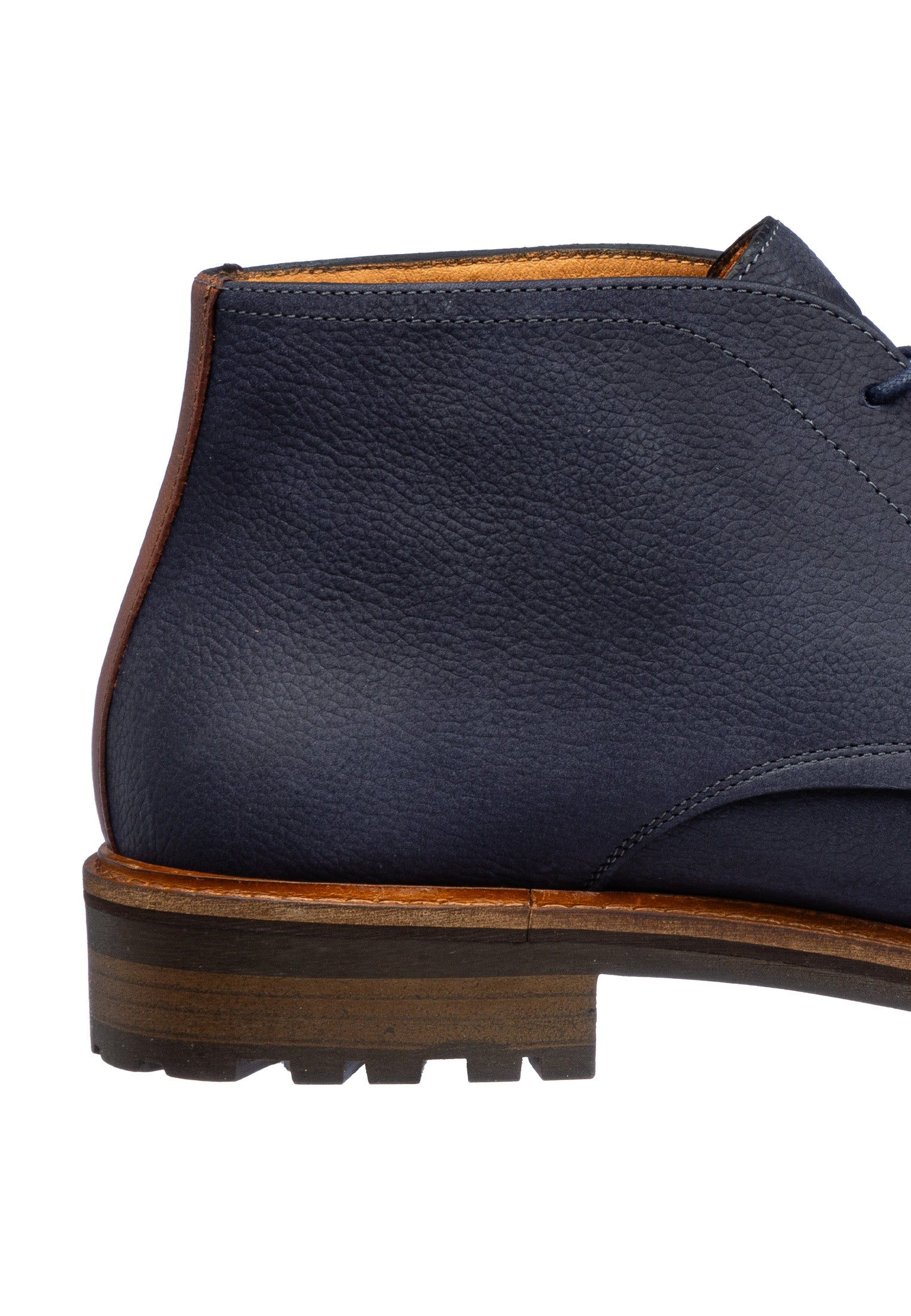 Navy nubuck Rigi halfhoge veterschoen