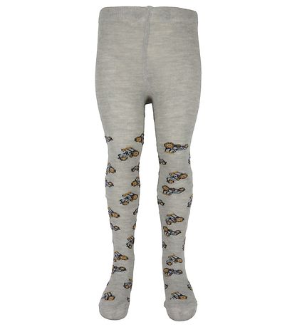Minymo Baby trømpebukser - 2-Pak - Light Grey Melange