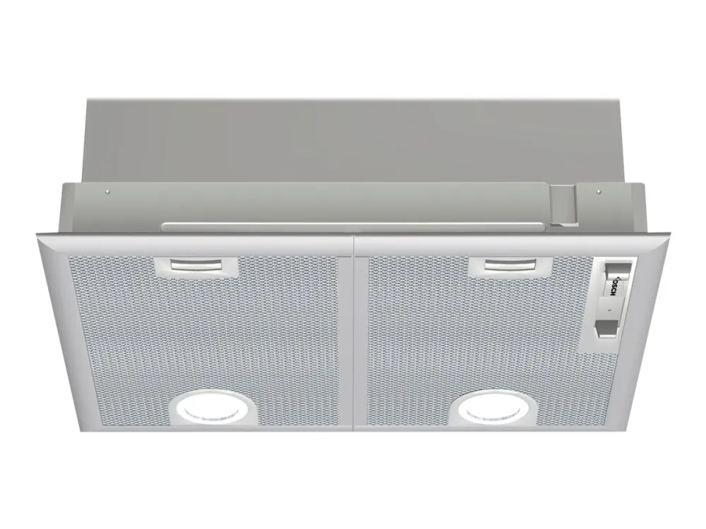 Bosch Serie | 4 DHL555BL - Hætte - tag - Niche - bredde: 50 cm - dybde: 35 cm - udtrækning og recirkulation (-) - med intern motor - metalsølv