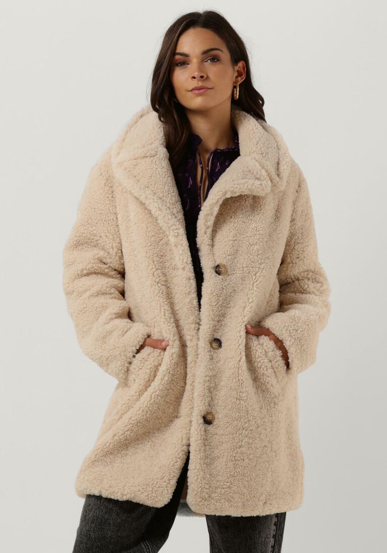 NOTRE-V beige notre-v teddy jas teddy coat short