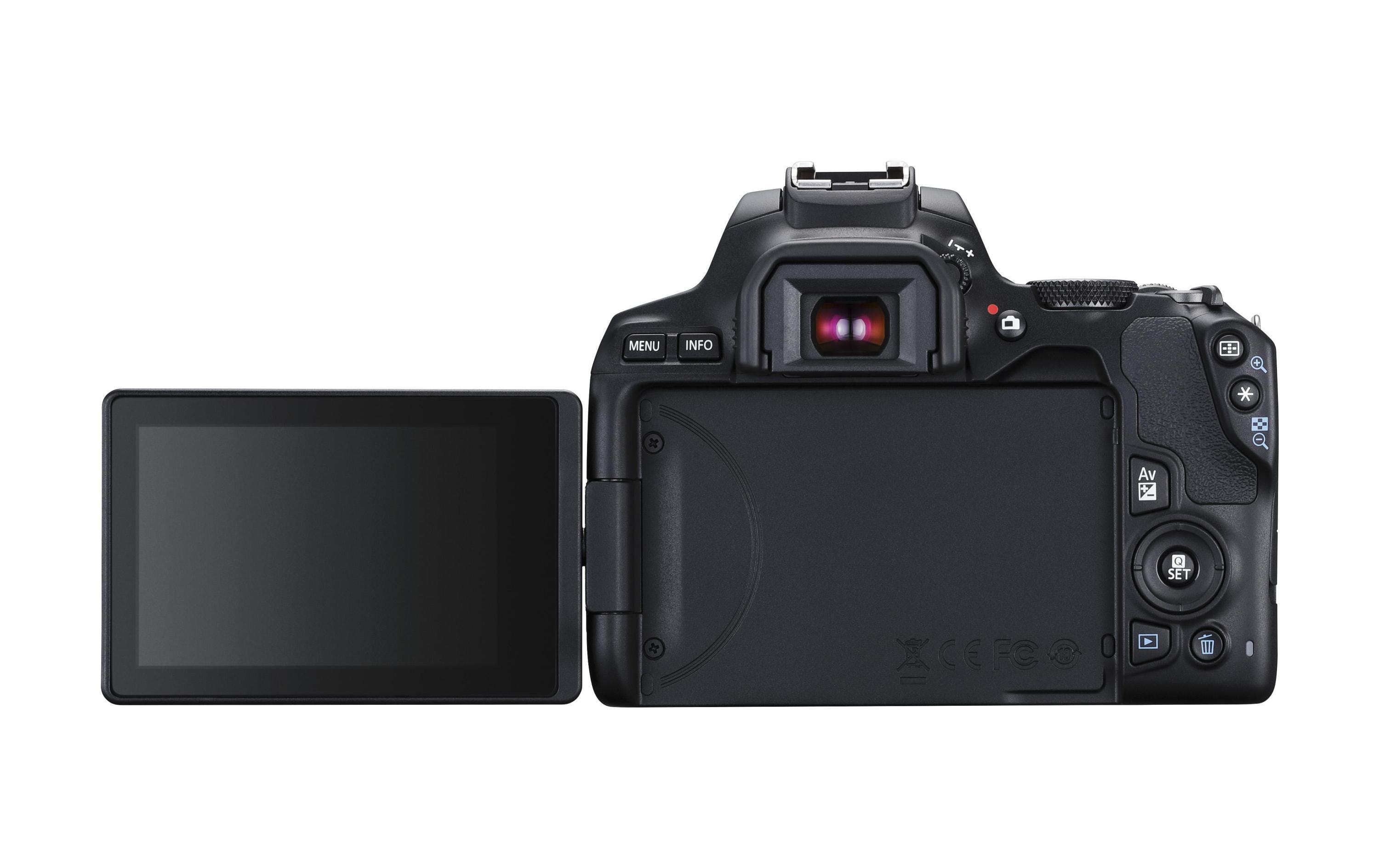 Fotokamera EOS 250D Body<br>Kompakte DSLR mit 24.1 Megapixeln und 4K-Videoauflösung