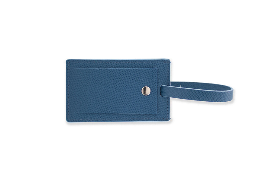 Stair Luggage Tag dark blue Saffiano