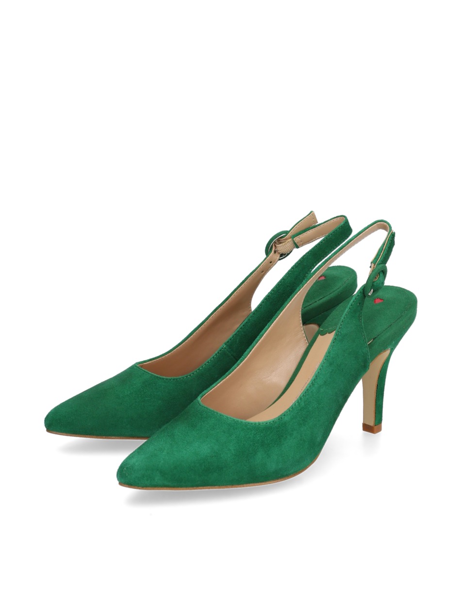 Veloursleder Slingpumps