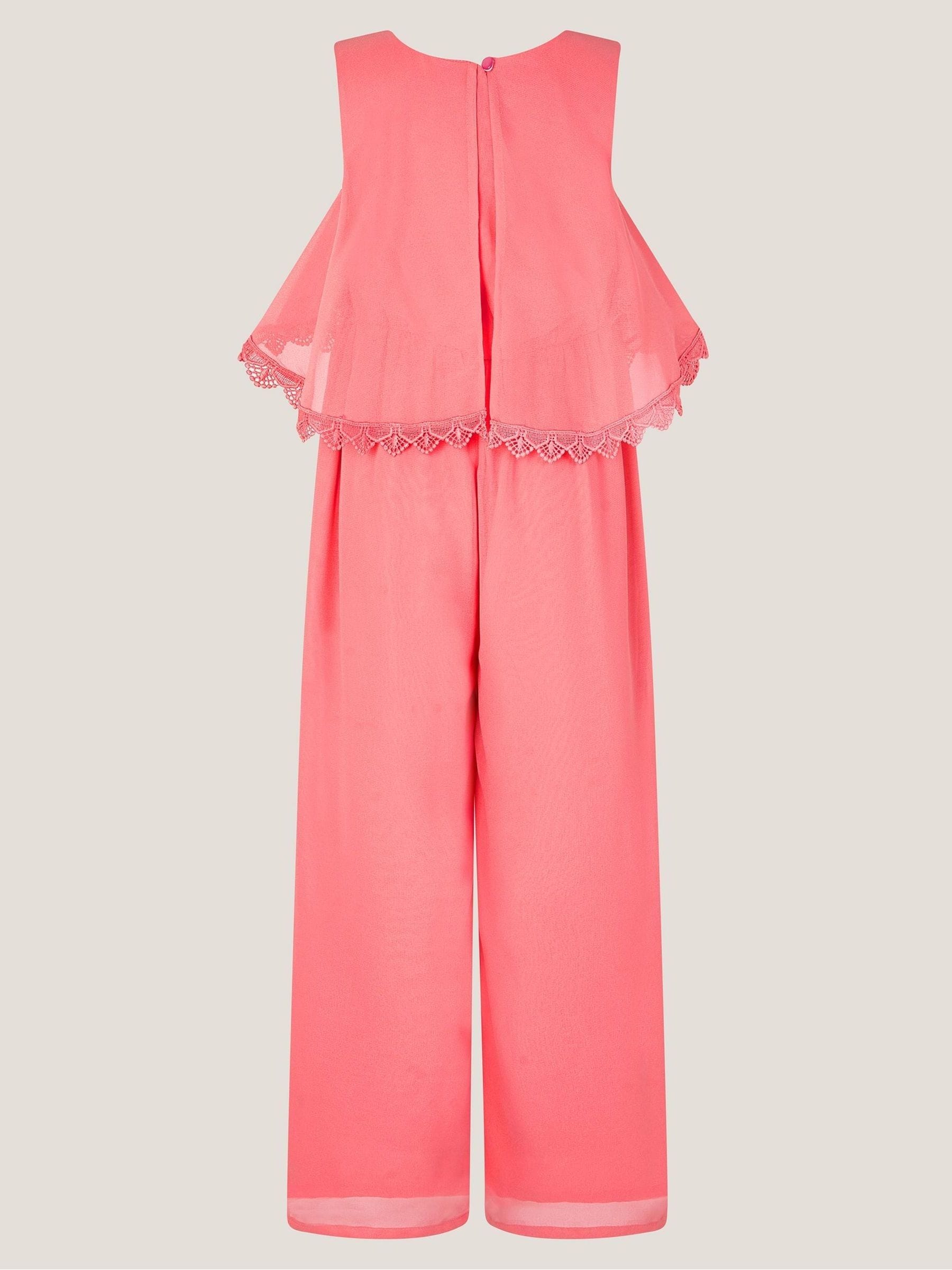 Monsoon Leia Lace Trim Tier Playsuit