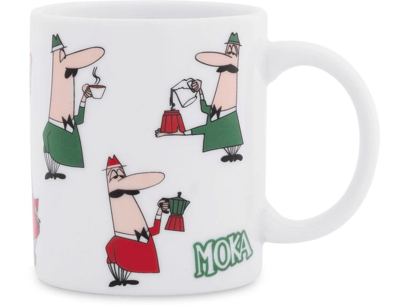 Bialetti Kaffeetasse Omino 330 ml, 1 Stück, Mehrfarbig Tricolore Mug Omino