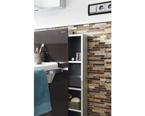Glasmozaïek Kristal met natuursteen bruin beige 29,8x33,8 cm
