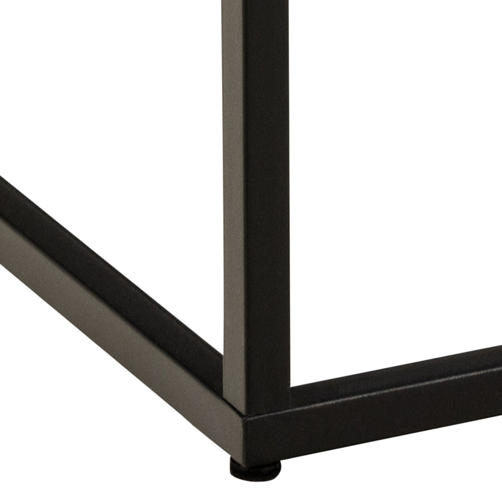 Jolyn Salontafel - 40 x 40cm - Zwart Marmer Look