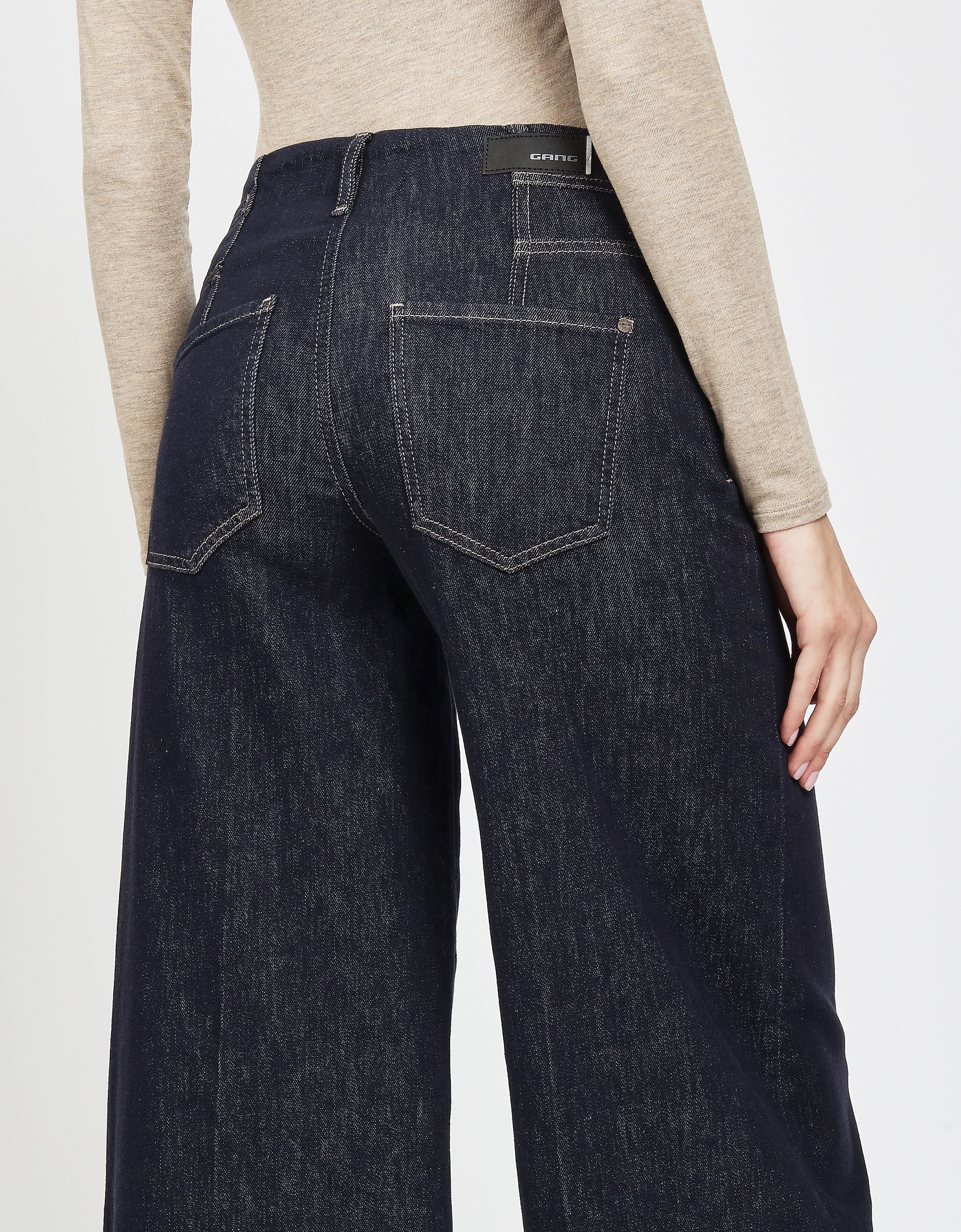 GANG Weite Jeans »94POPPY PALAZZO« High Waist, mit Hakenverschluss