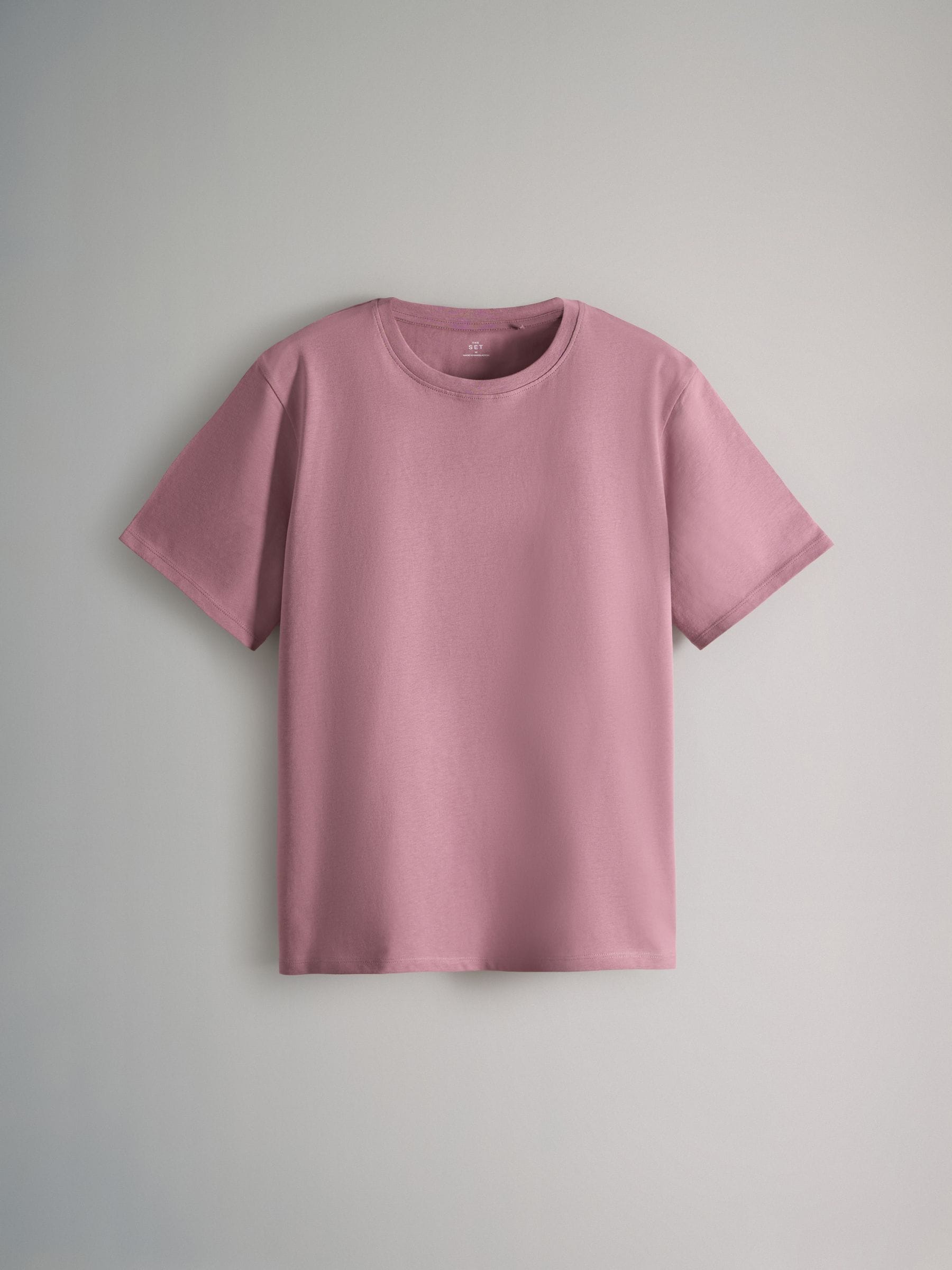 Zwart/Chocoladebruin/Bessenrood/Middenroze/Crème - The Set verpakking van 5 ruimvallende T-shirts