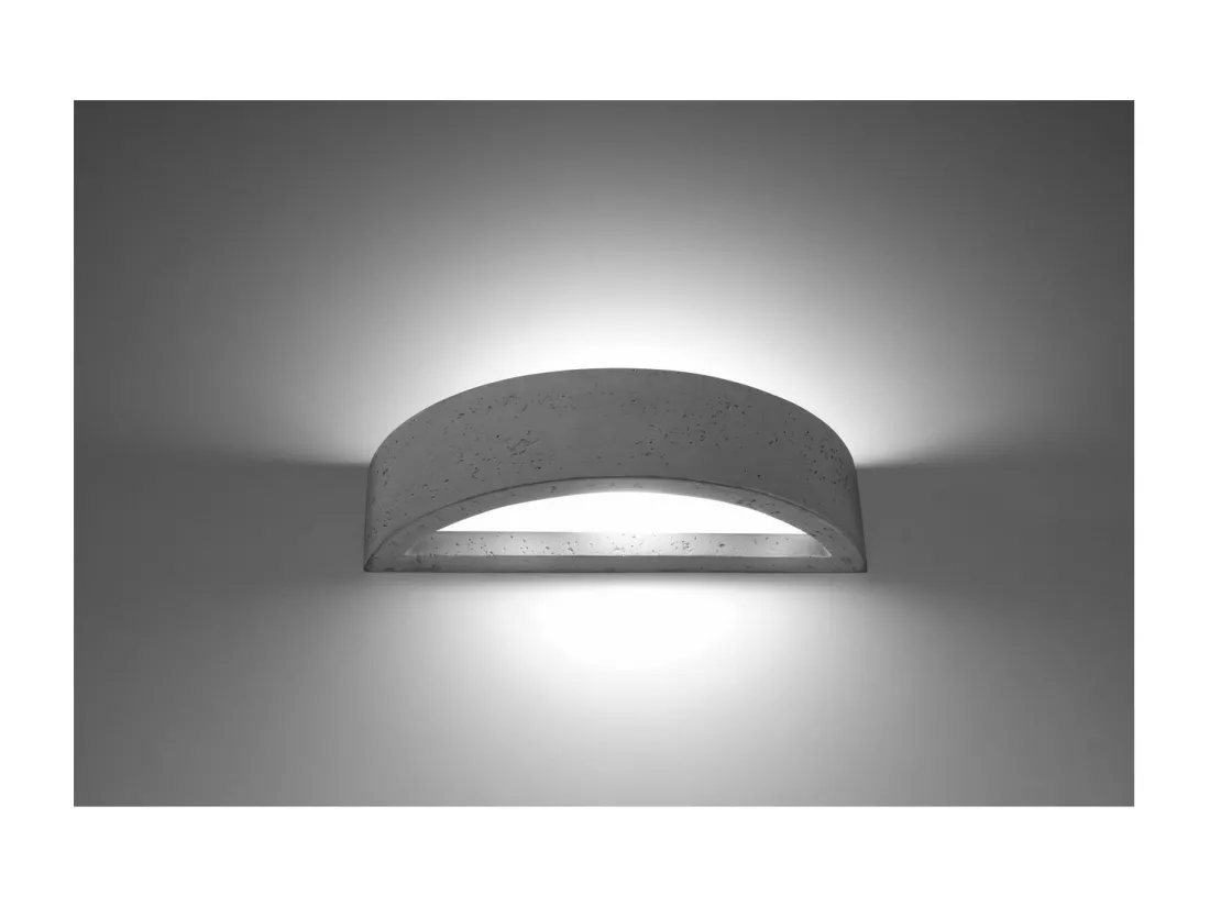Sollux Lighting Atena Applique murale Up & Down gris béton, 40 cm