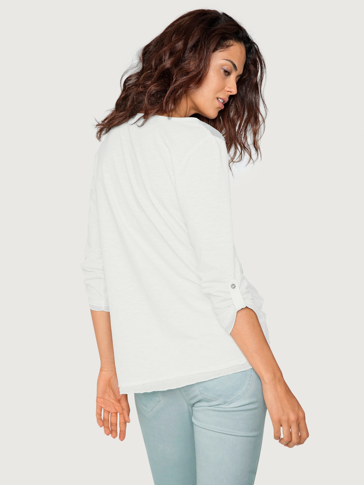 T-shirt imprimé aspect patchwork tendance