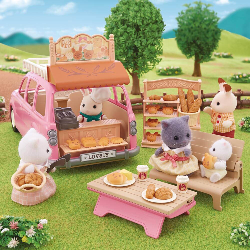 LE MONOSPACE ROSE ET SET DE PIQUE-NIQUE - SYLVANIAN VEHICULES