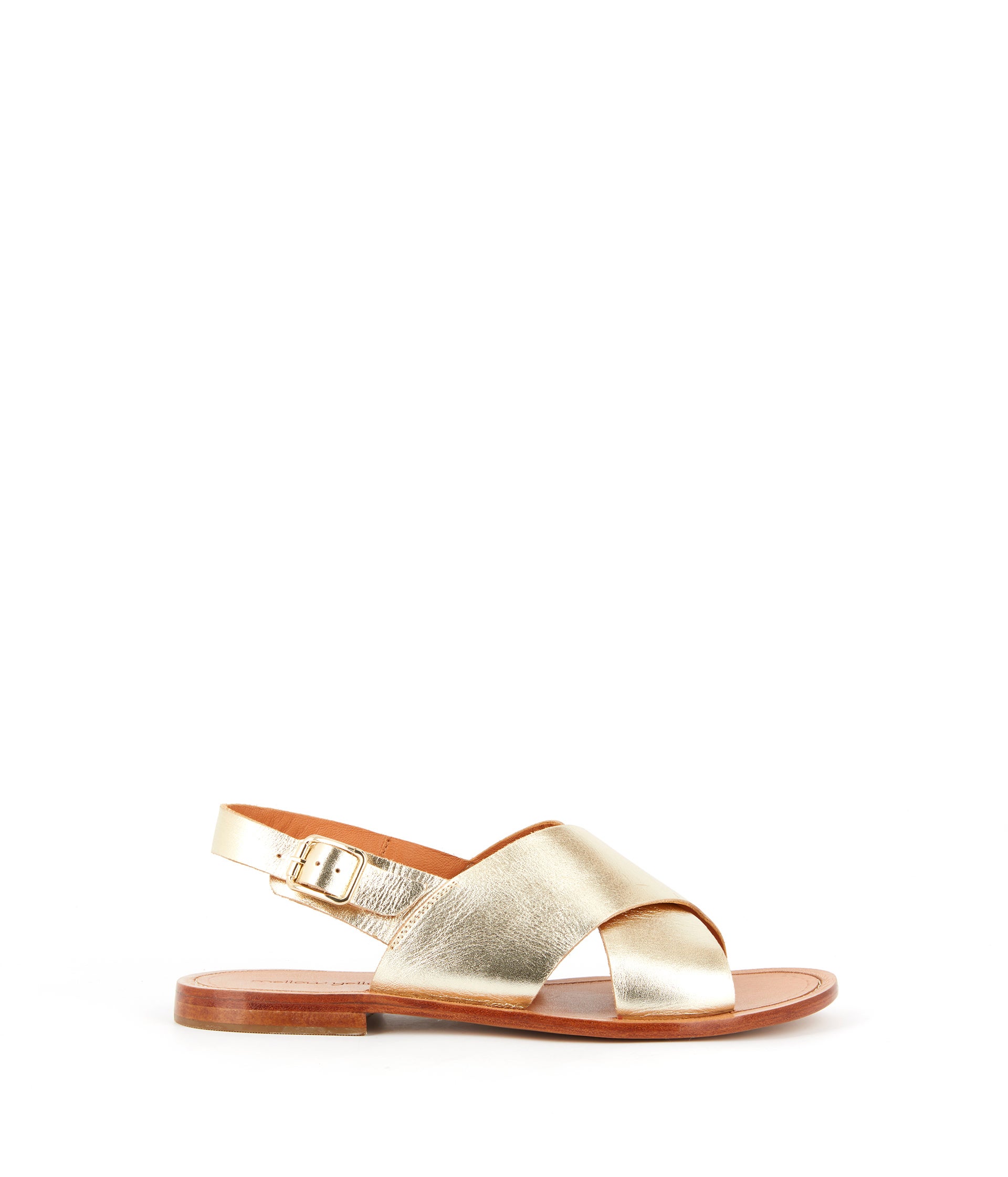 Sandales cuir doré Amina