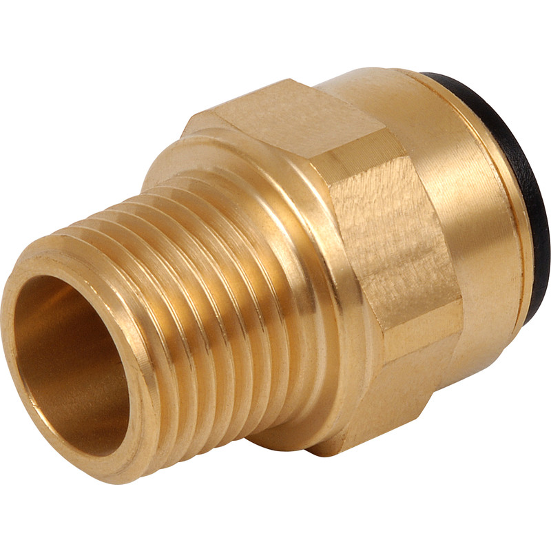 Perslucht messing puntstuk 1“x28mm BSPT