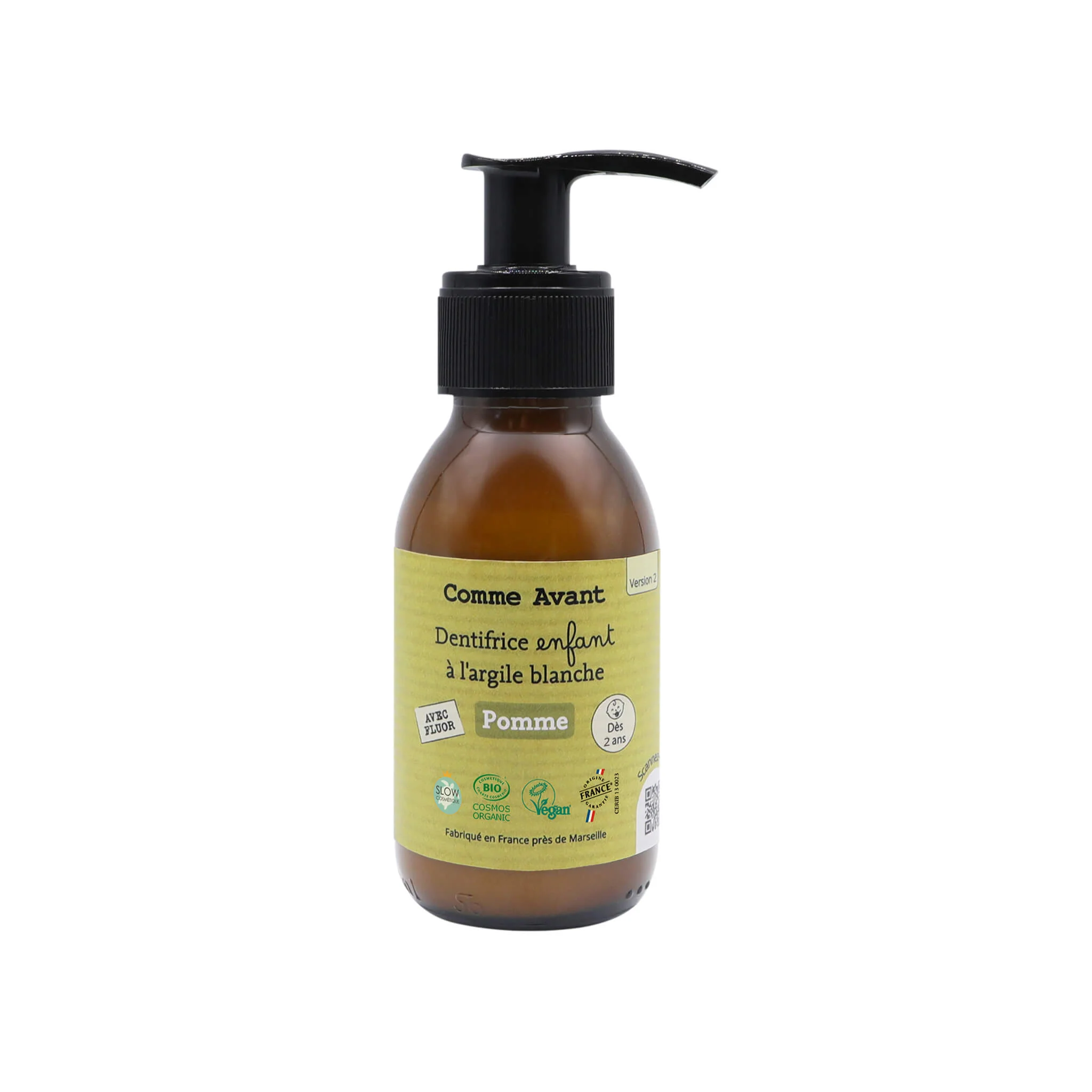 Dentifrice enfant en pâte à la pomme - Version 2 - 1 dentifrice - 90ml