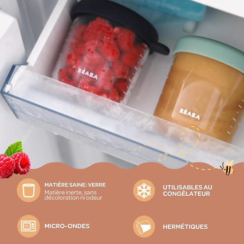 Coffret 6 portions verre Sunrise Color 150 ml - BEABA