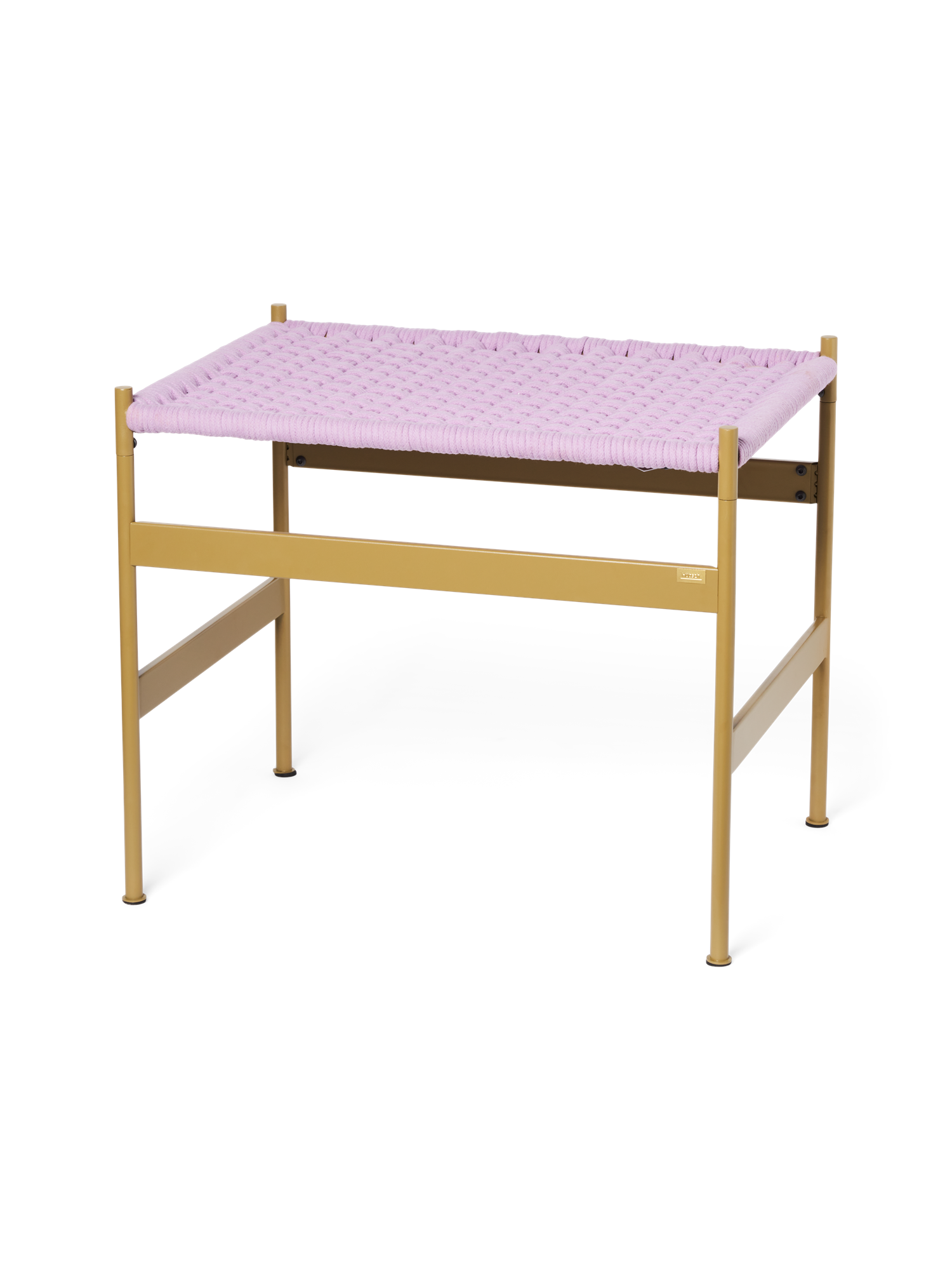 PERI bænk | Bomuld/jern. 56 x 42 x H47 cm.  | Lavender, Yellow | Hübsch