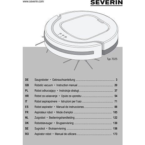 Severin robotstøvsuger RB7025 - sort/rød