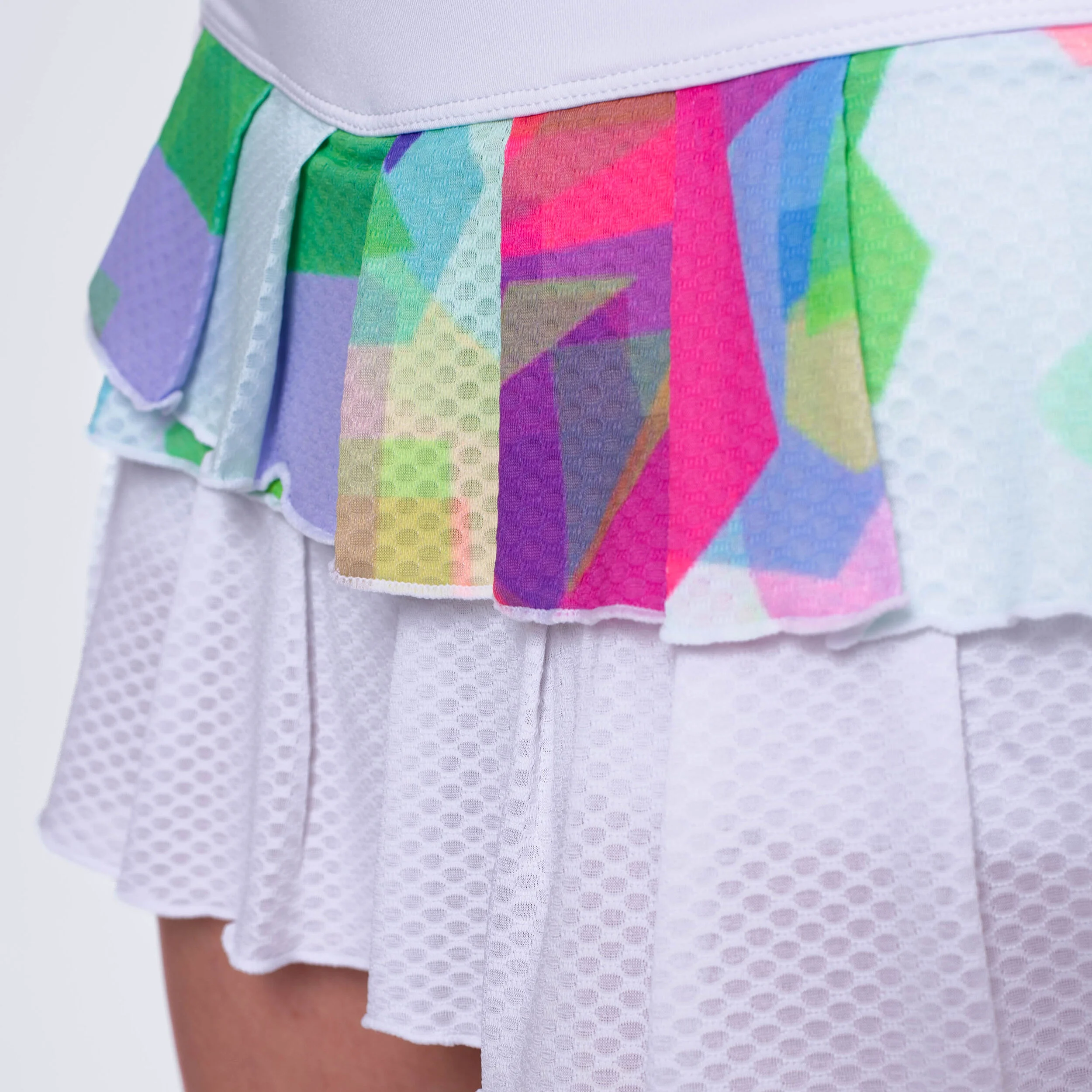 BIDI BADU Kaleido Pleated Jupe Femmes - Blanc , Multicouleur